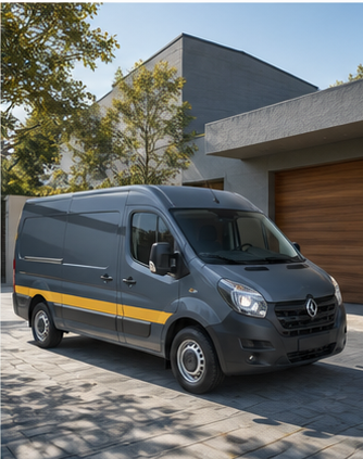 BoltWorks service van at a home